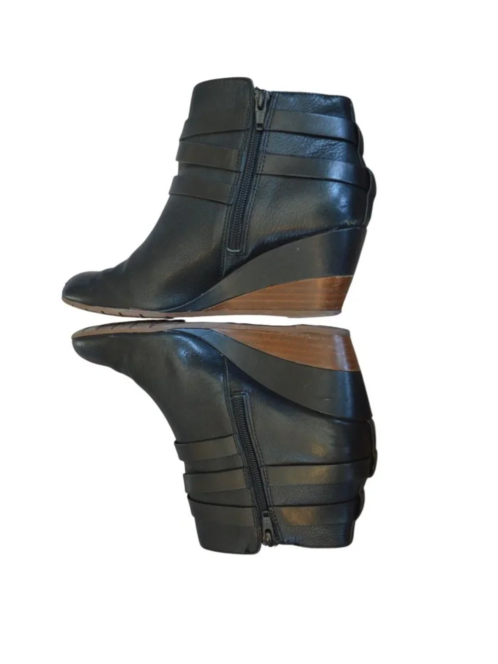 Sofft Oakes Ankle boots Black Leather Buckle Women's Sze 8.5 Boho Fall Casual